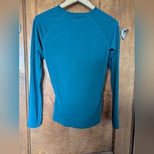 Ibex Woolies Baselayer Top In Ocean Blue